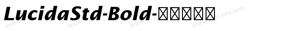 LucidaStd-Bold字体转换