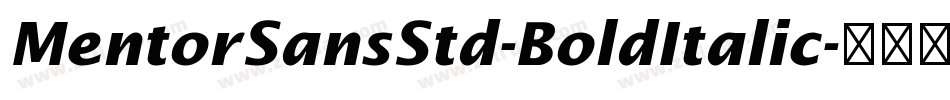 MentorSansStd-BoldItalic字体转换