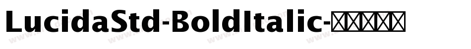 LucidaStd-BoldItalic字体转换