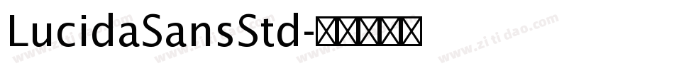 LucidaSansStd字体转换