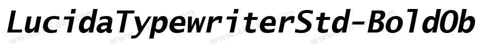 LucidaTypewriterStd-BoldObl字体转换