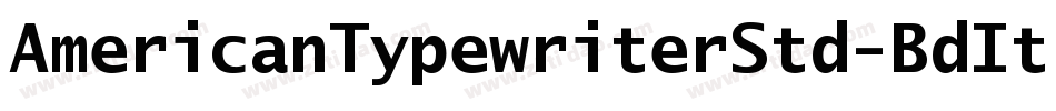 AmericanTypewriterStd-BdIt字体转换