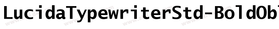 LucidaTypewriterStd-BoldObl字体转换