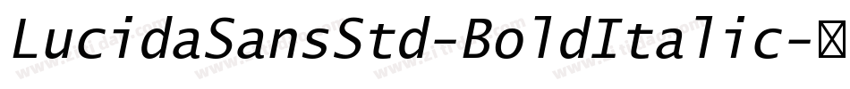 LucidaSansStd-BoldItalic字体转换