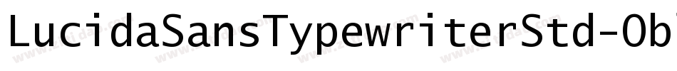 LucidaSansTypewriterStd-Obl字体转换