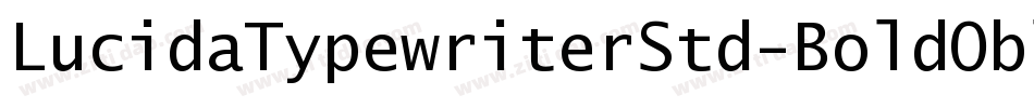 LucidaTypewriterStd-BoldObl字体转换