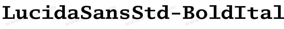 LucidaSansStd-BoldItalic字体转换