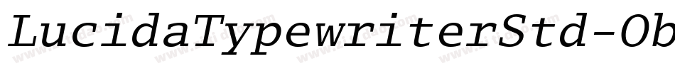 LucidaTypewriterStd-Obl字体转换