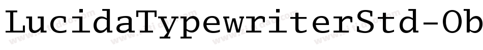 LucidaTypewriterStd-Obl字体转换