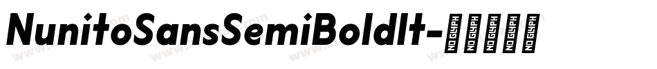 NunitoSansSemiBoldIt字体转换