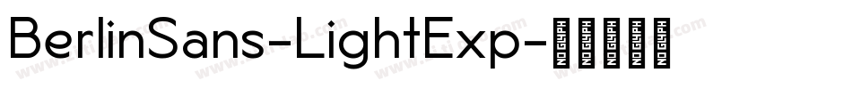 BerlinSans-LightExp字体转换