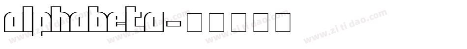 Alphabeta字体转换