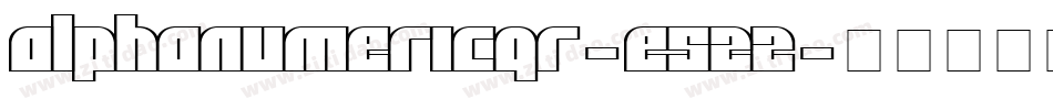 Alphanumericqr-E5zz字体转换