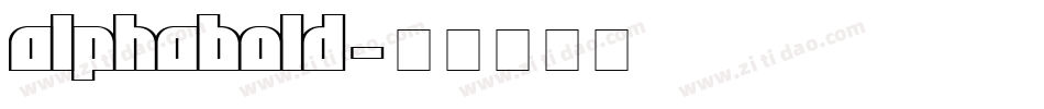 alphabold字体转换