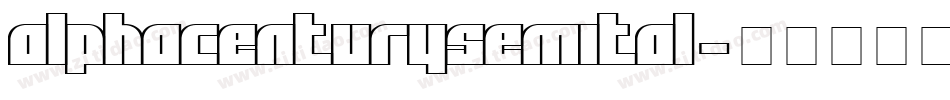 alphacenturysemital字体转换