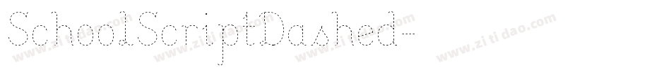 SchoolScriptDashed字体转换