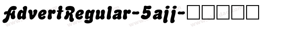 AdvertRegular-5ajj字体转换