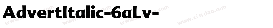 AdvertItalic-6aLv字体转换