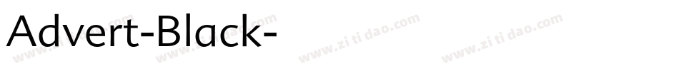 Advert-Black字体转换