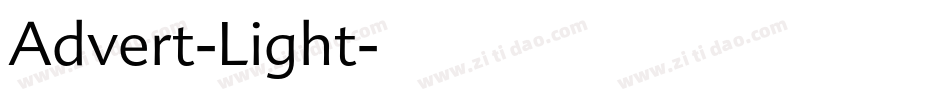 Advert-Light字体转换