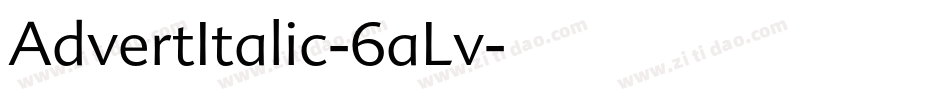 AdvertItalic-6aLv字体转换