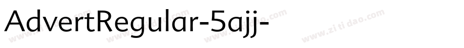AdvertRegular-5ajj字体转换