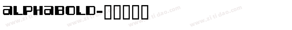 alphabold字体转换