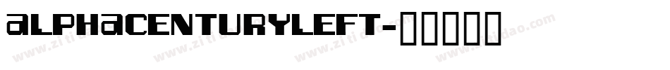 alphacenturyleft字体转换