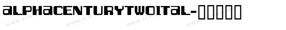 alphacenturytwoital字体转换