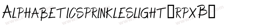 Alphabeticsprinkleslight-rpxB字体转换