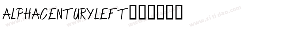 alphacenturyleft字体转换