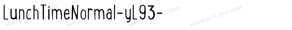LunchTimeNormal-yL93字体转换