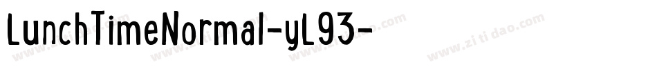 LunchTimeNormal-yL93字体转换