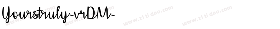 Yourstruly-vrDM字体转换