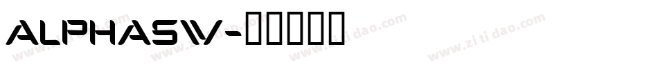 ALPHASW字体转换