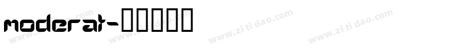 moderat字体转换