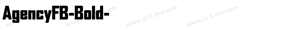 AgencyFB-Bold字体转换