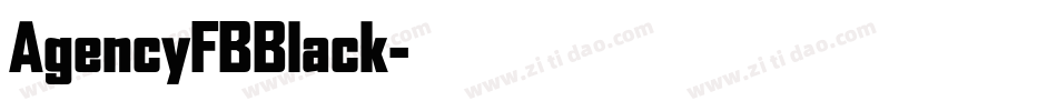 AgencyFBBlack字体转换
