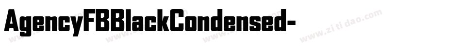 AgencyFBBlackCondensed字体转换
