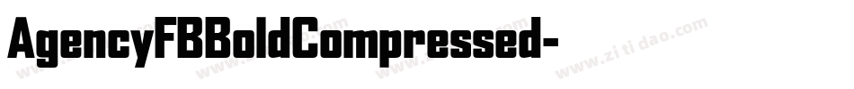 AgencyFBBoldCompressed字体转换