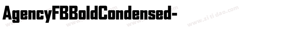 AgencyFBBoldCondensed字体转换