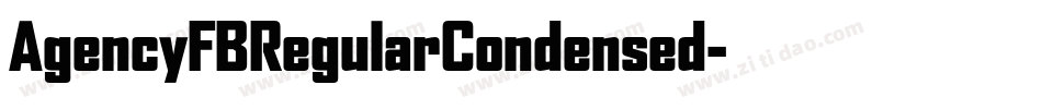 AgencyFBRegularCondensed字体转换