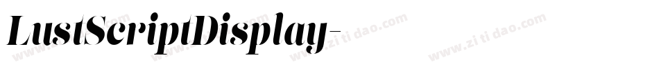 LustScriptDisplay字体转换