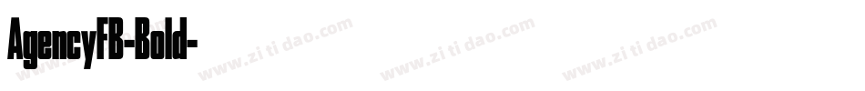 AgencyFB-Bold字体转换