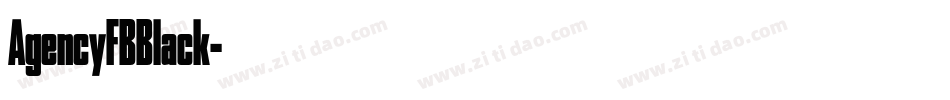 AgencyFBBlack字体转换