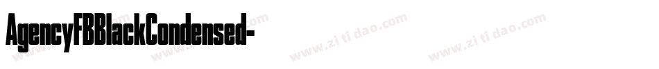 AgencyFBBlackCondensed字体转换
