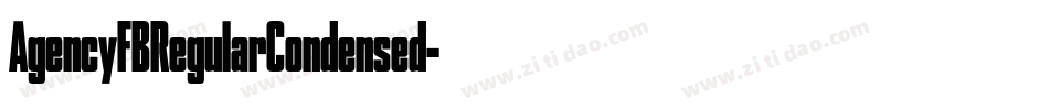 AgencyFBRegularCondensed字体转换