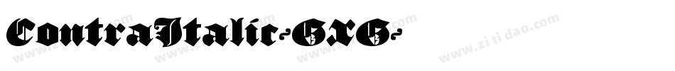 ContraItalic-GXG字体转换