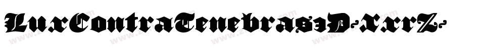 LuxContraTenebras3D-XxrZ字体转换