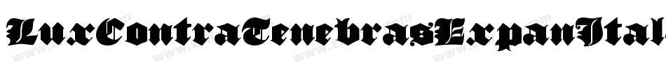 LuxContraTenebrasExpanItal-eBVn字体转换